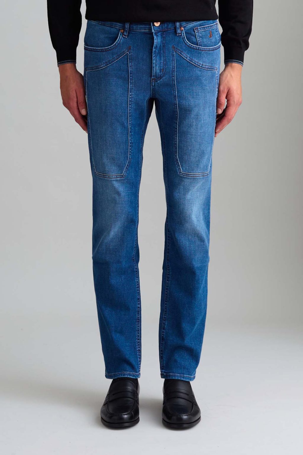 JEANS – JOHN – TOPPA DENIM SLIM FIT BLU CHIARO LIGHT DIRTY