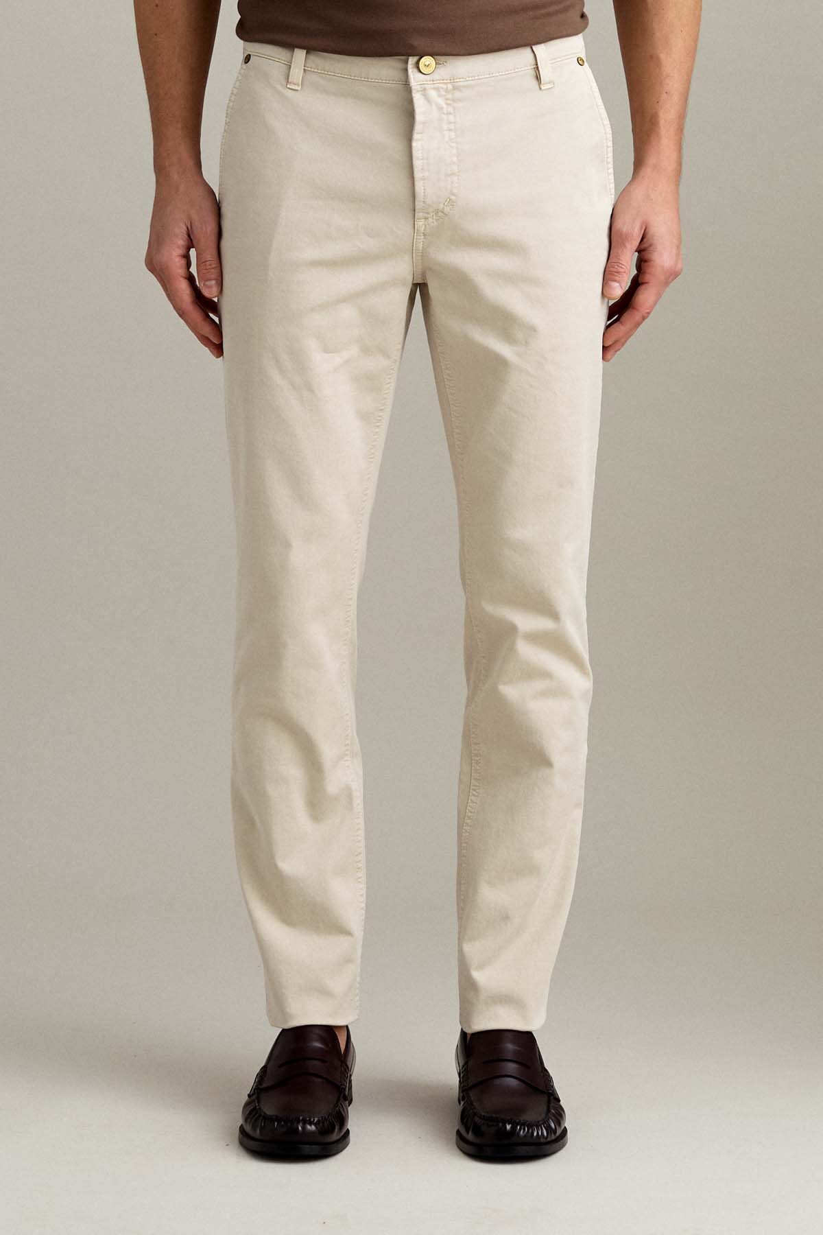 PANTALONE CHINO - JULIUS – COTONE SLIM FIT BEIGE CHIARO