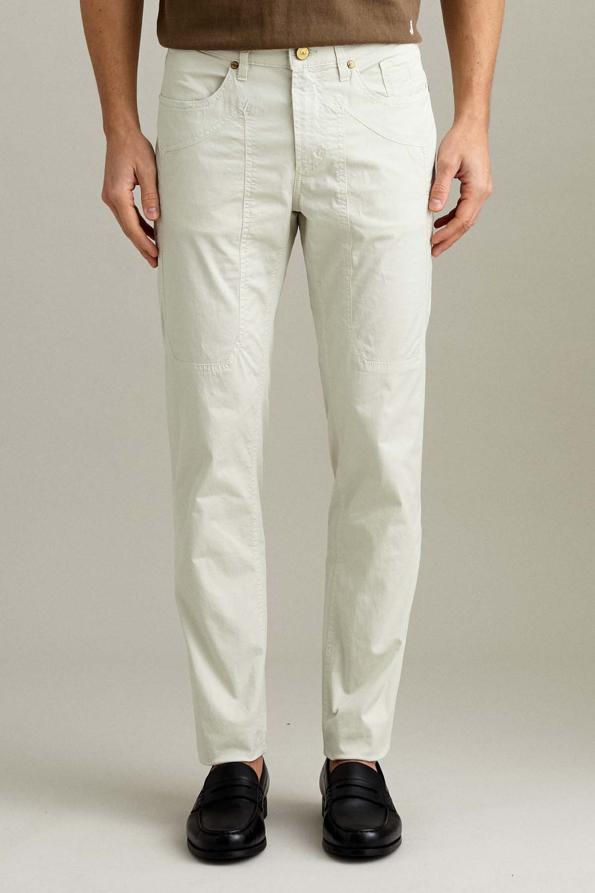 PANTALONE - JOHN – TOPPA COTONE SLIM FIT GRIGIO GHIACCIO