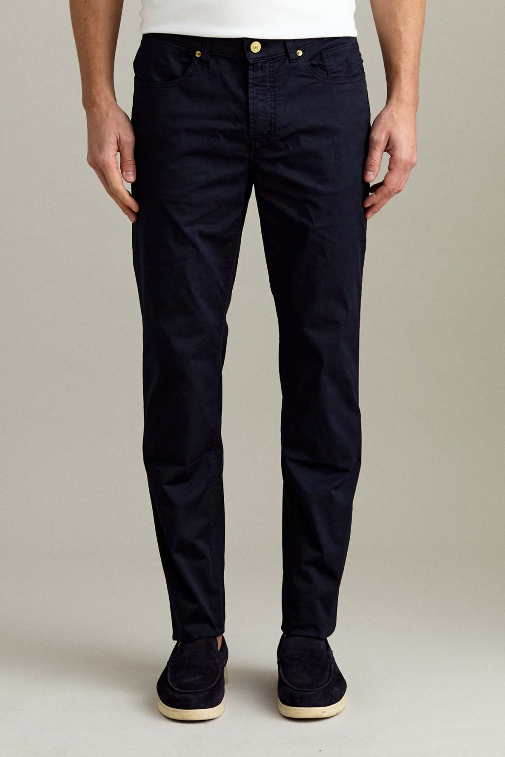 PANTALONE - JORDAN – COTONE SLIM FIT BLU SCURO