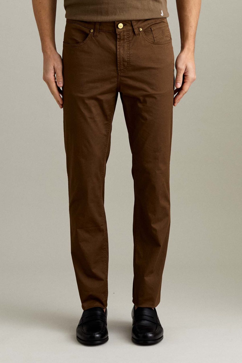PANTALONE - JORDAN – COTONE SLIM FIT MARRONE CHIARO