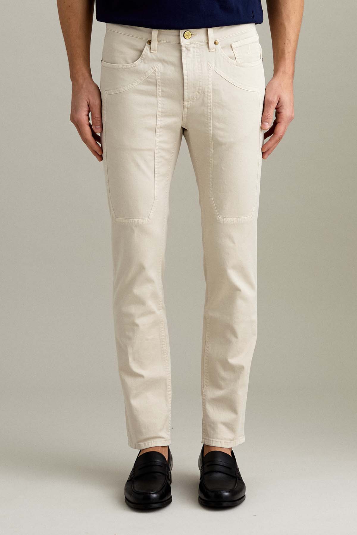 PANTALONE - JAMES - TOPPA COTONE SKINNY FIT BEIGE CHIARO
