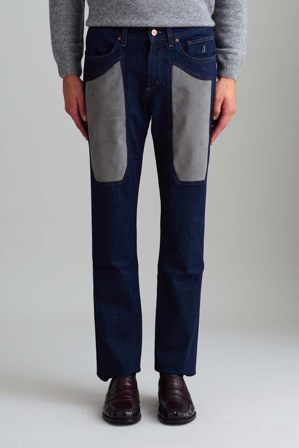 JEANS – JOHN – TOPPA ALCANTARA® GRIGIA DENIM SCURO SLIM FIT