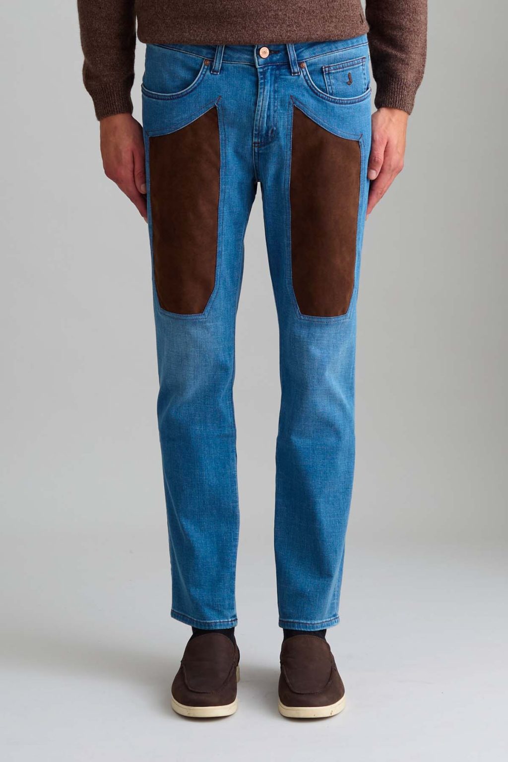 JEANS – JAMES – TOPPA ALCANTARA® MARRONE DENIM CHIARO SKINNY FIT
