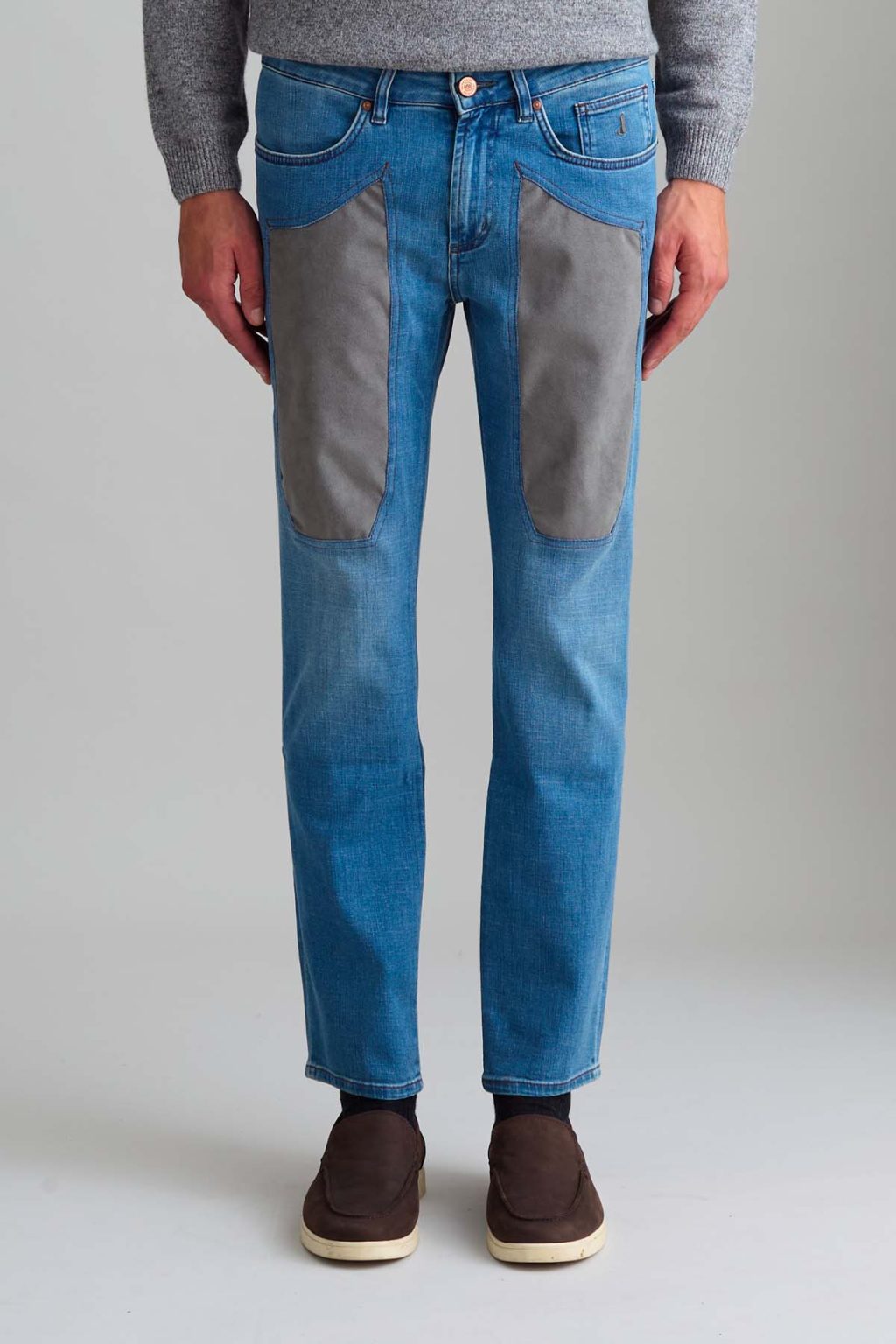 JEANS – JAMES – TOPPA ALCANTARA® GRIGIO DENIM CHIARO SKINNY FIT