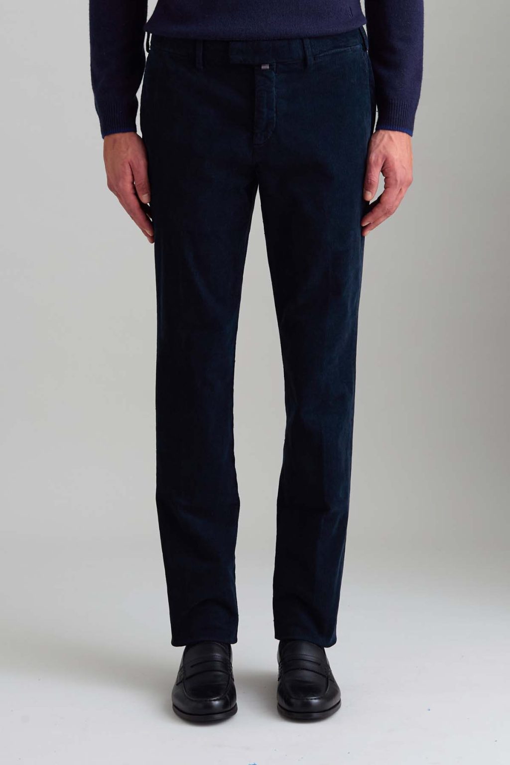 PANTALONE - JARL - CHINO VELLUTO SLIM FIT BLU SCURO