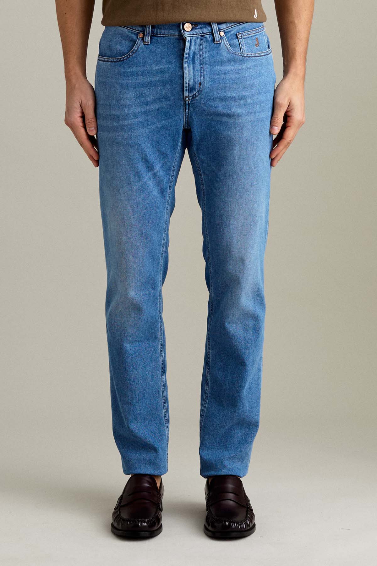 JEANS - JORDAN – DENIM SLIM FIT BLU MEDIO CHIARO