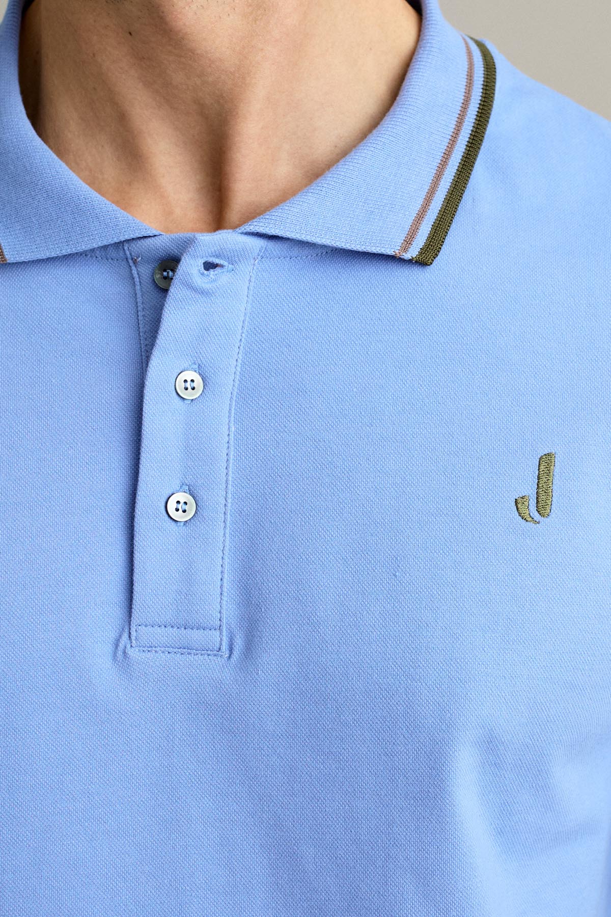 POLO - MANICA CORTA - PIQUET AZZURRO