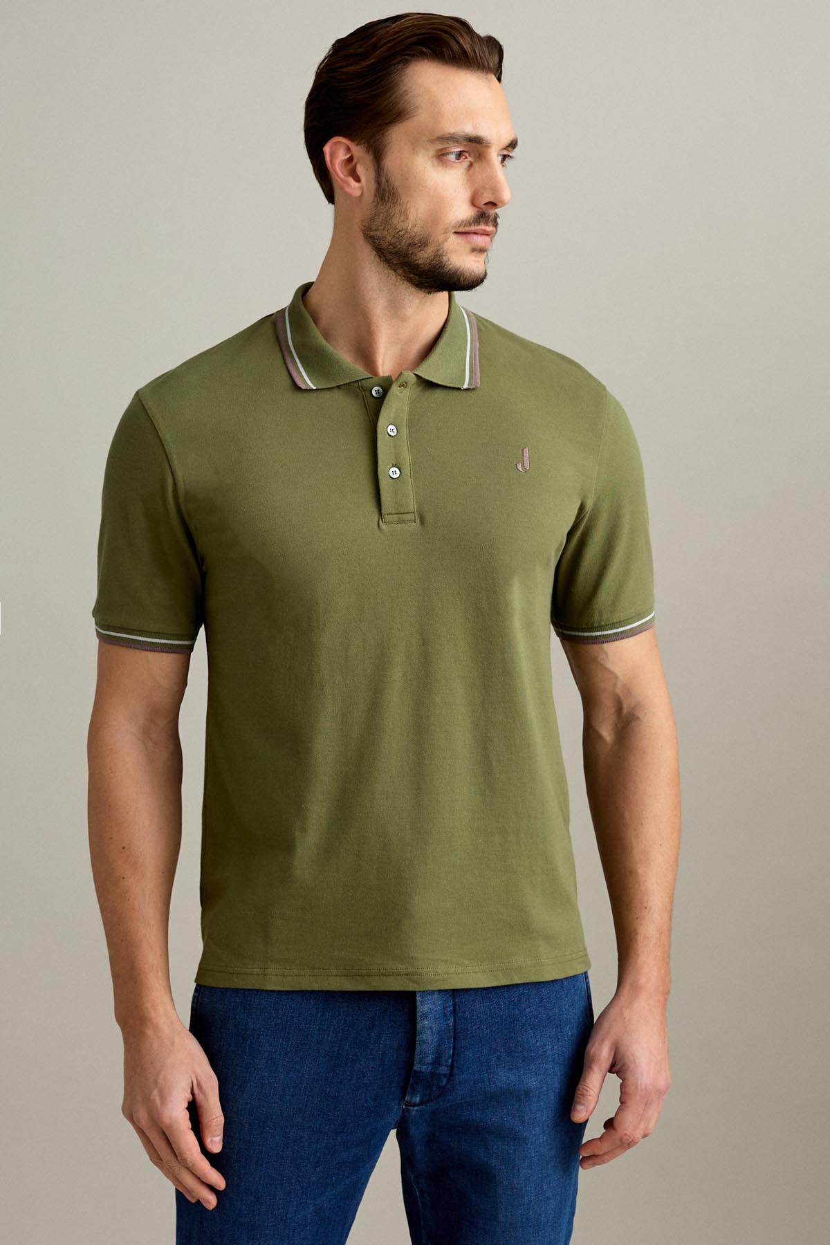 POLO - MANICA CORTA - PIQUET VERDE SALVIA SCURO