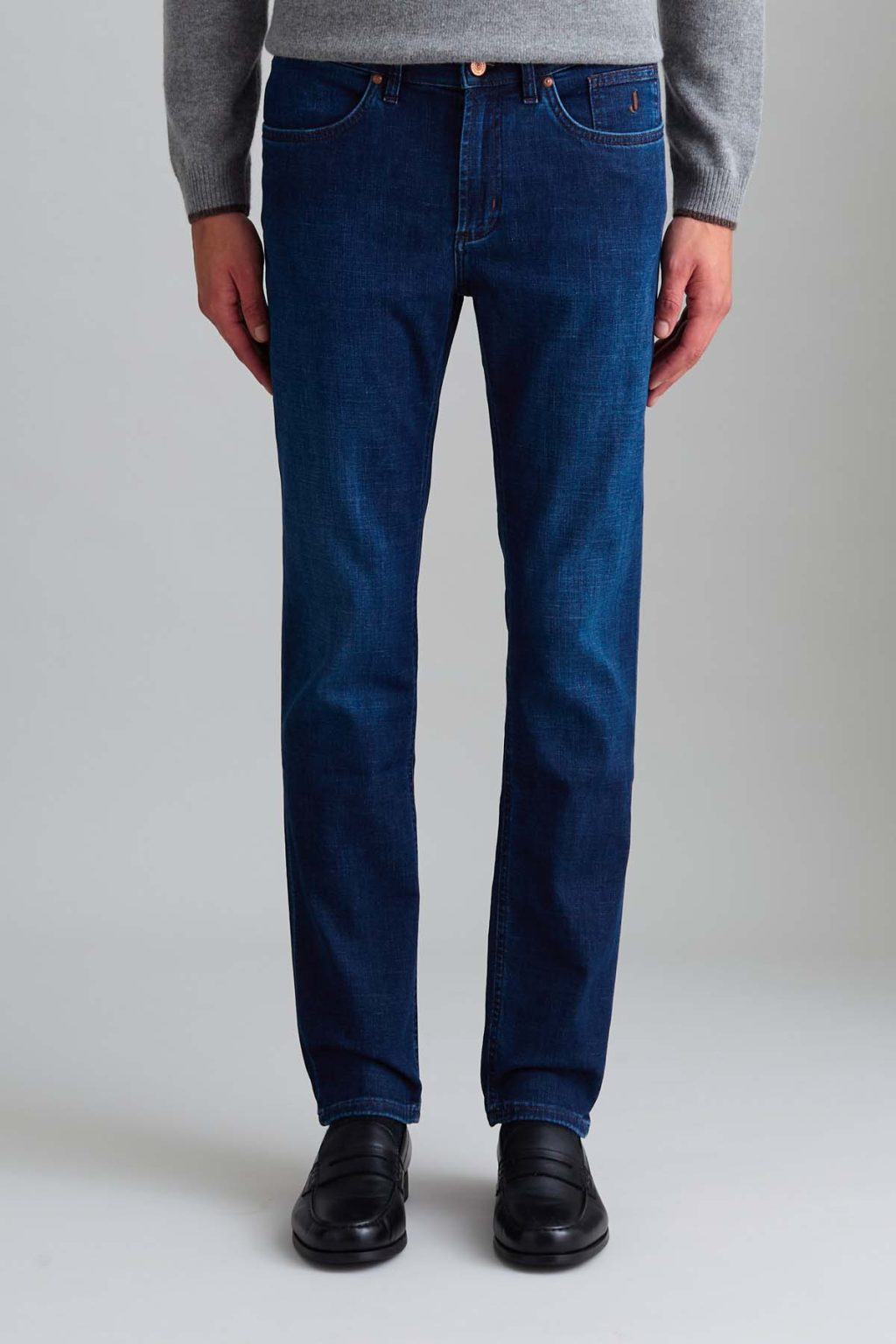 JEANS - JORDAN - DENIM SLIM FIT BLU MEDIO SCURO LIGHT DIRTY