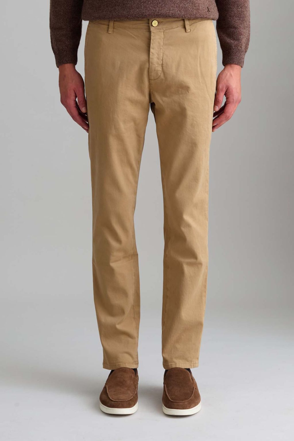 PANTALONE โ JACK โ CHINO COTONE SLIM FIT MARRONE NOCCIOLA