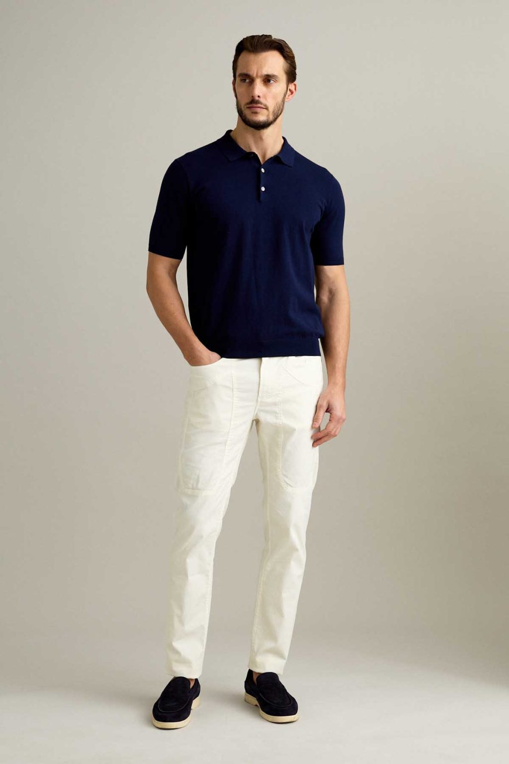 POLO - MANICA CORTA - COTONE MAGLIERIA CALATA BLU SCURO