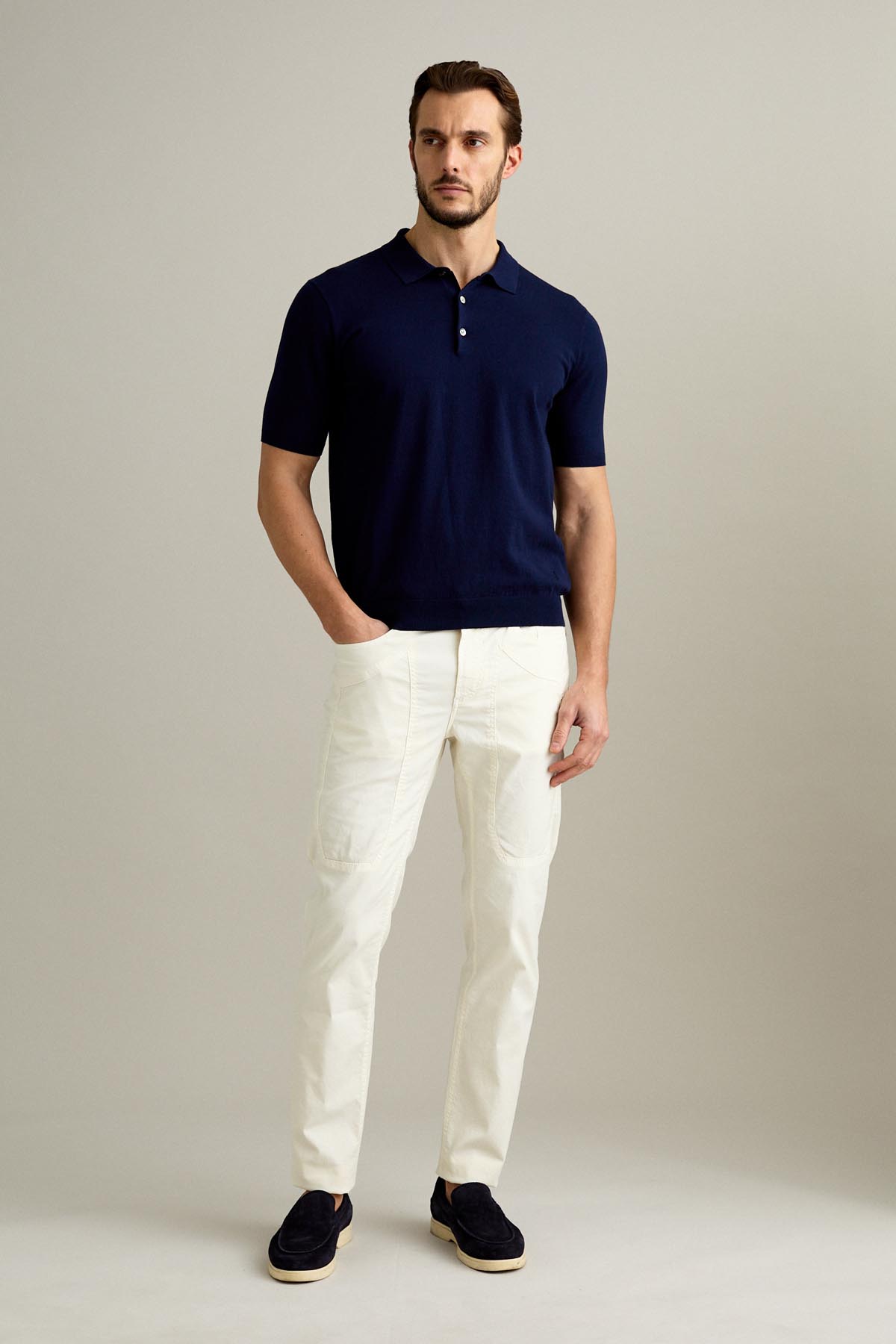 POLO - MANICA CORTA - COTONE MAGLIERIA CALATA BLU SCURO