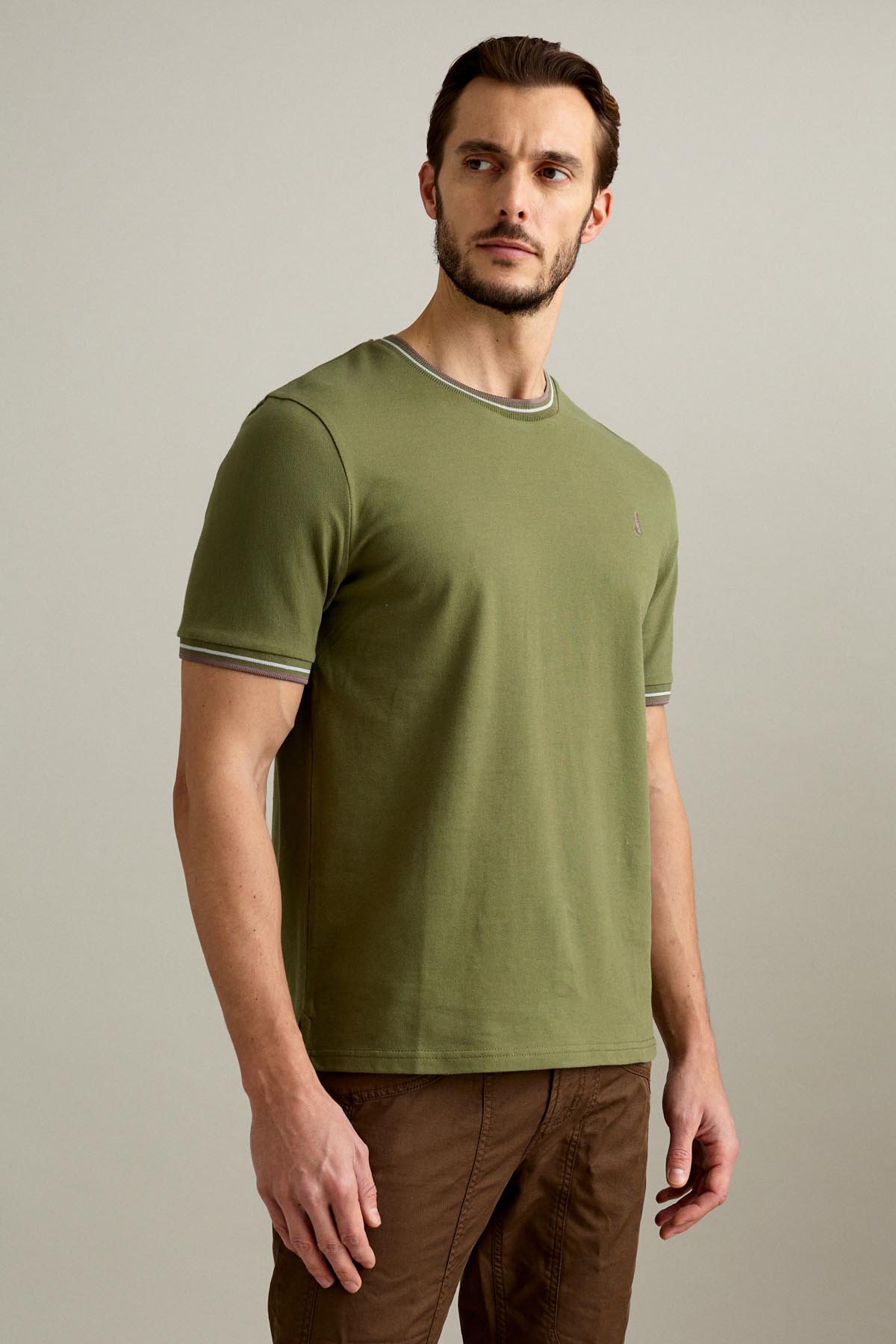 T-SHIRT - MANICA CORTA - PIQUET VERDE SALVIA SCURO