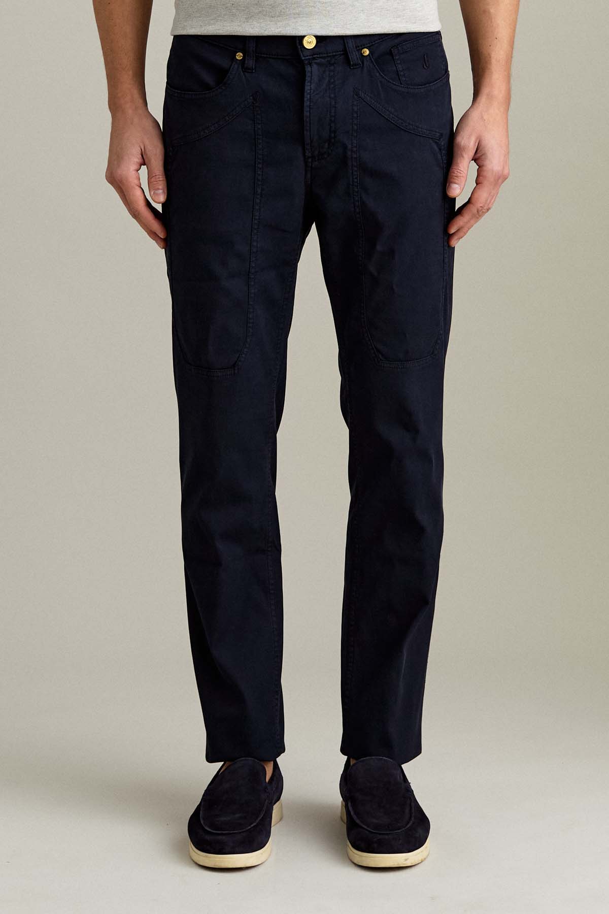 PANTALONE - JOHN – TOPPA COTONE SLIM FIT BLU SCURO