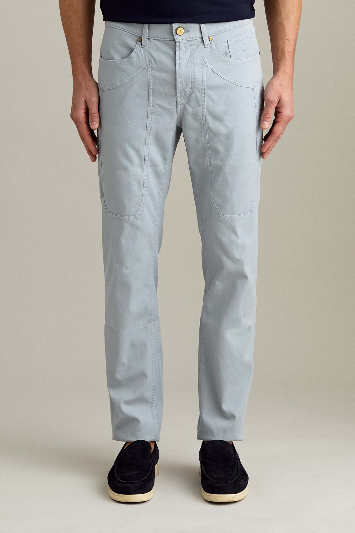 PANTALONE - JOHN – TOPPA COTONE SLIM FIT GRIGIO CEMENTO