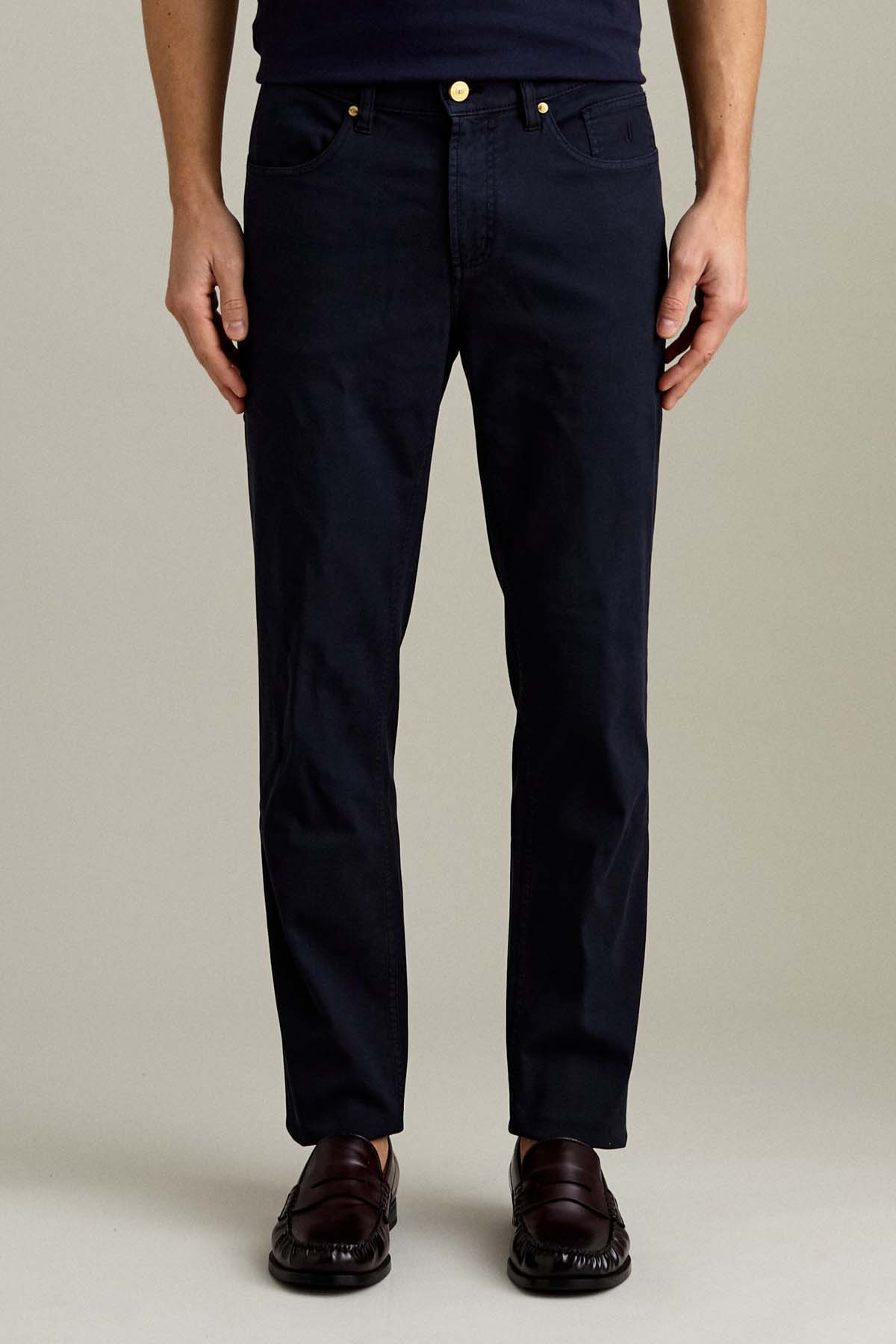 PANTALONE - JORDAN – COTONE SLIM FIT BLU SCURO