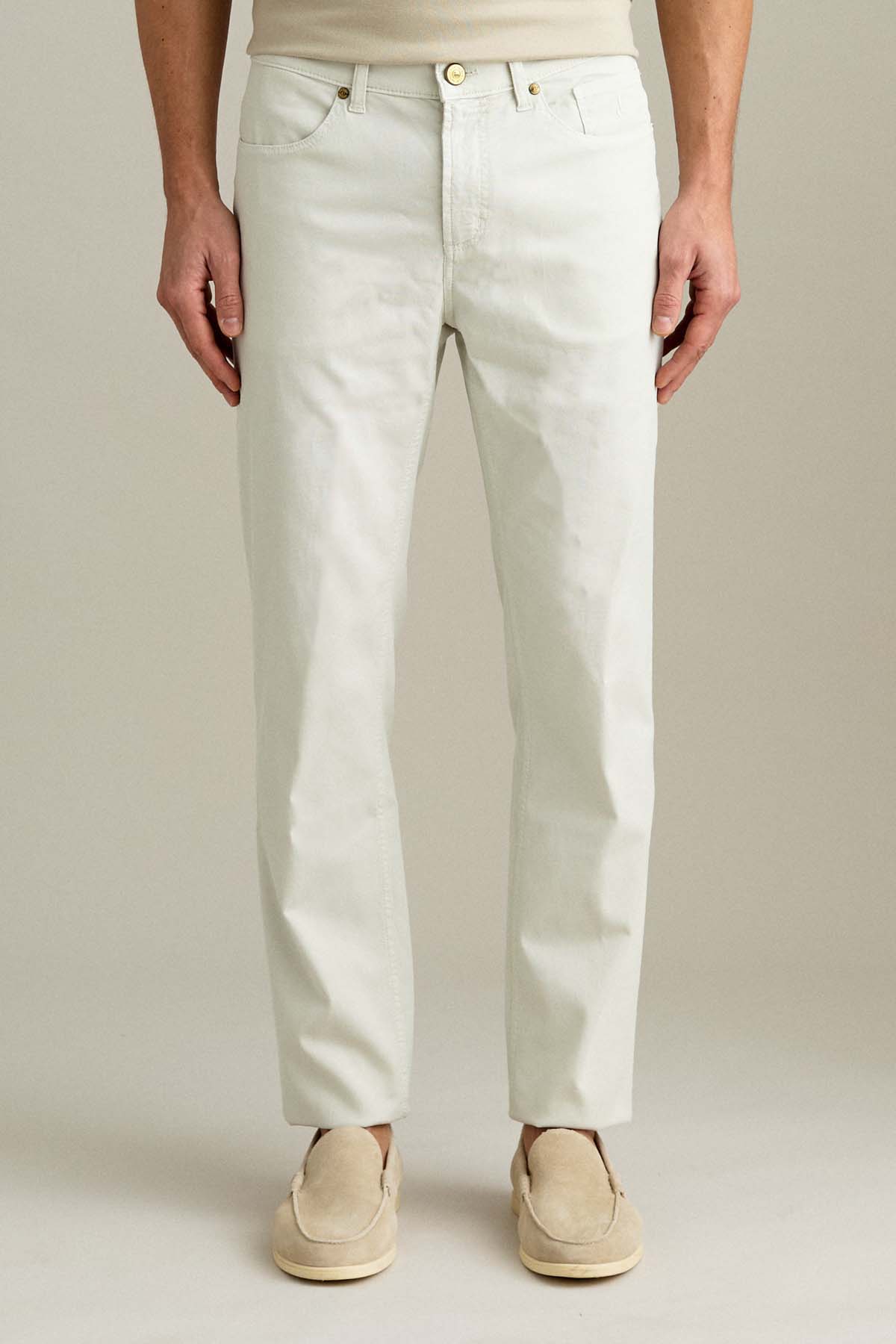 PANTALONE - JORDAN – COTONE SLIM FIT GRIGIO GHIACCIO