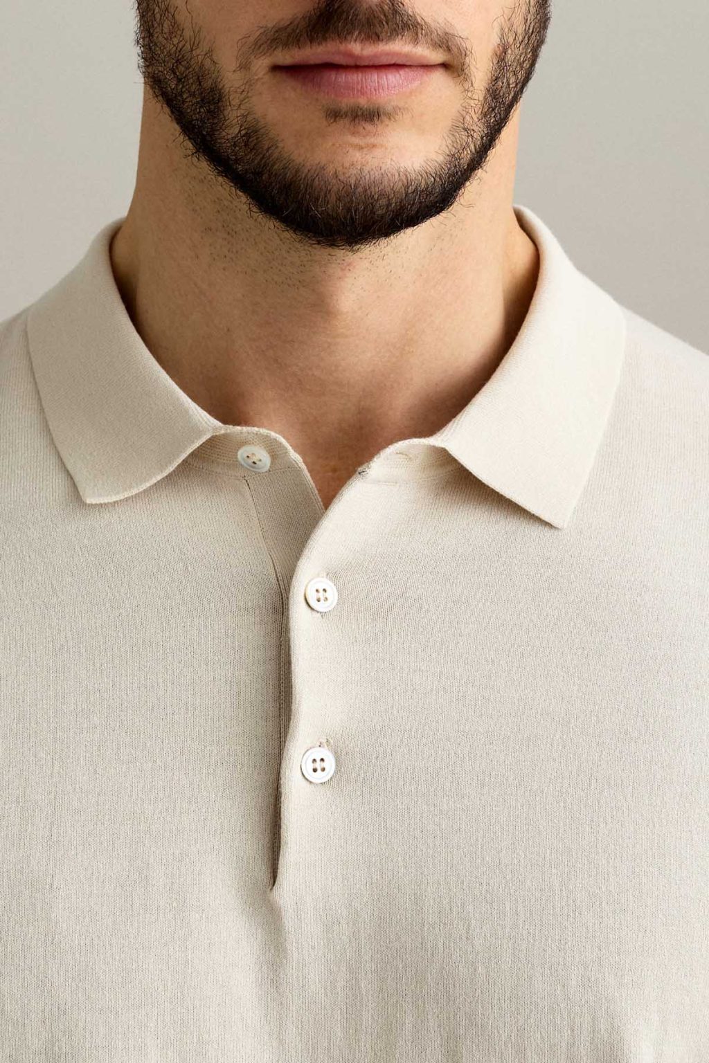 POLO - MANICA CORTA - COTONE MAGLIERIA CALATA BEIGE CHIARO