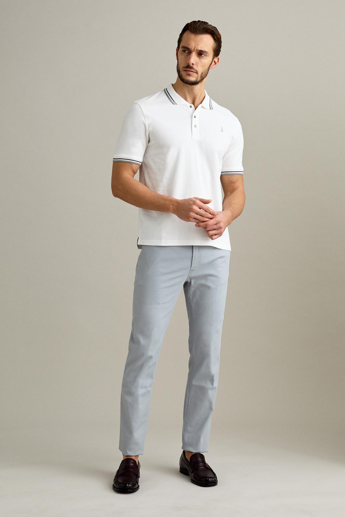 POLO - MANICA CORTA - PIQUET BIANCO LANA