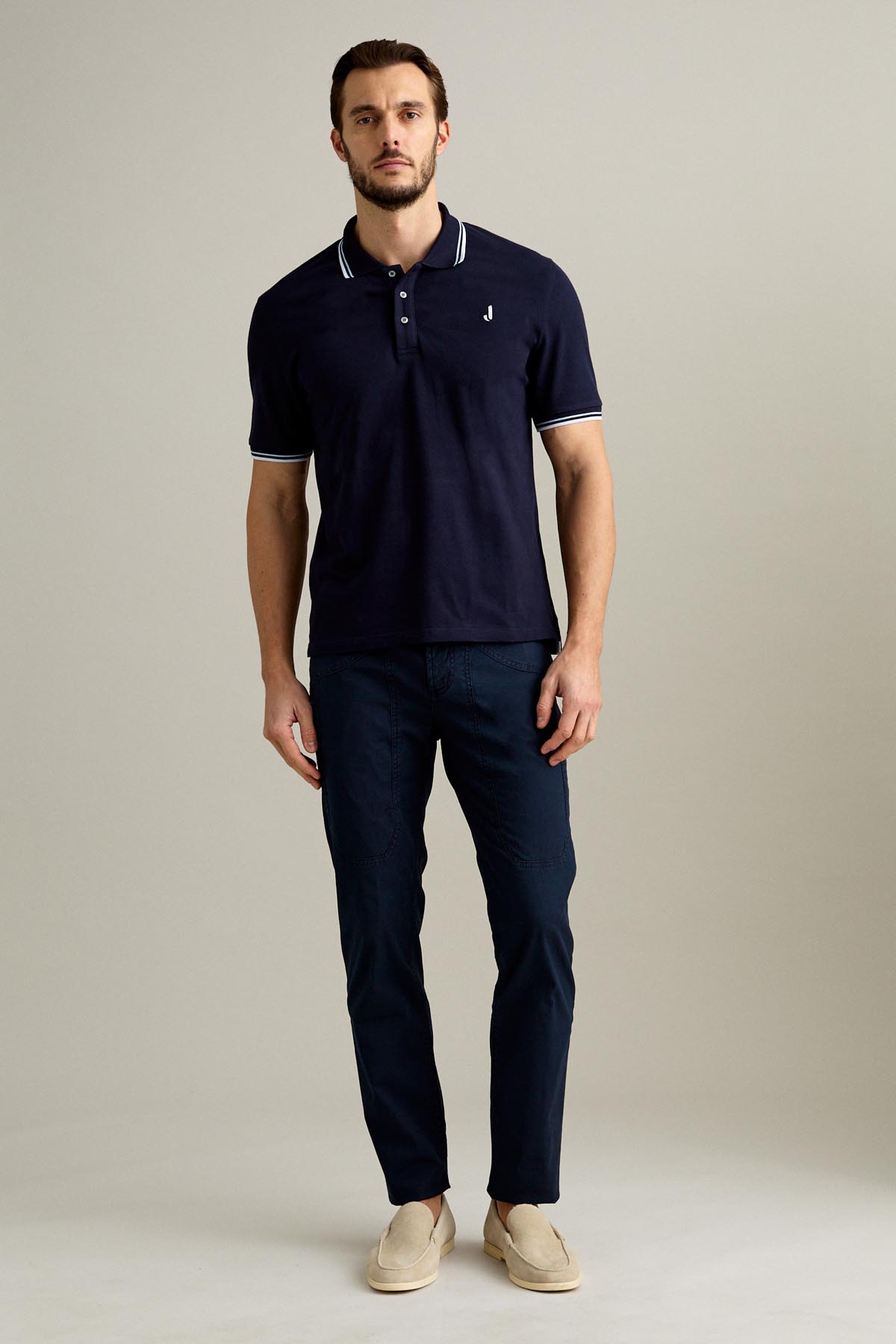 POLO - MANICA CORTA - PIQUET BLU SCURO