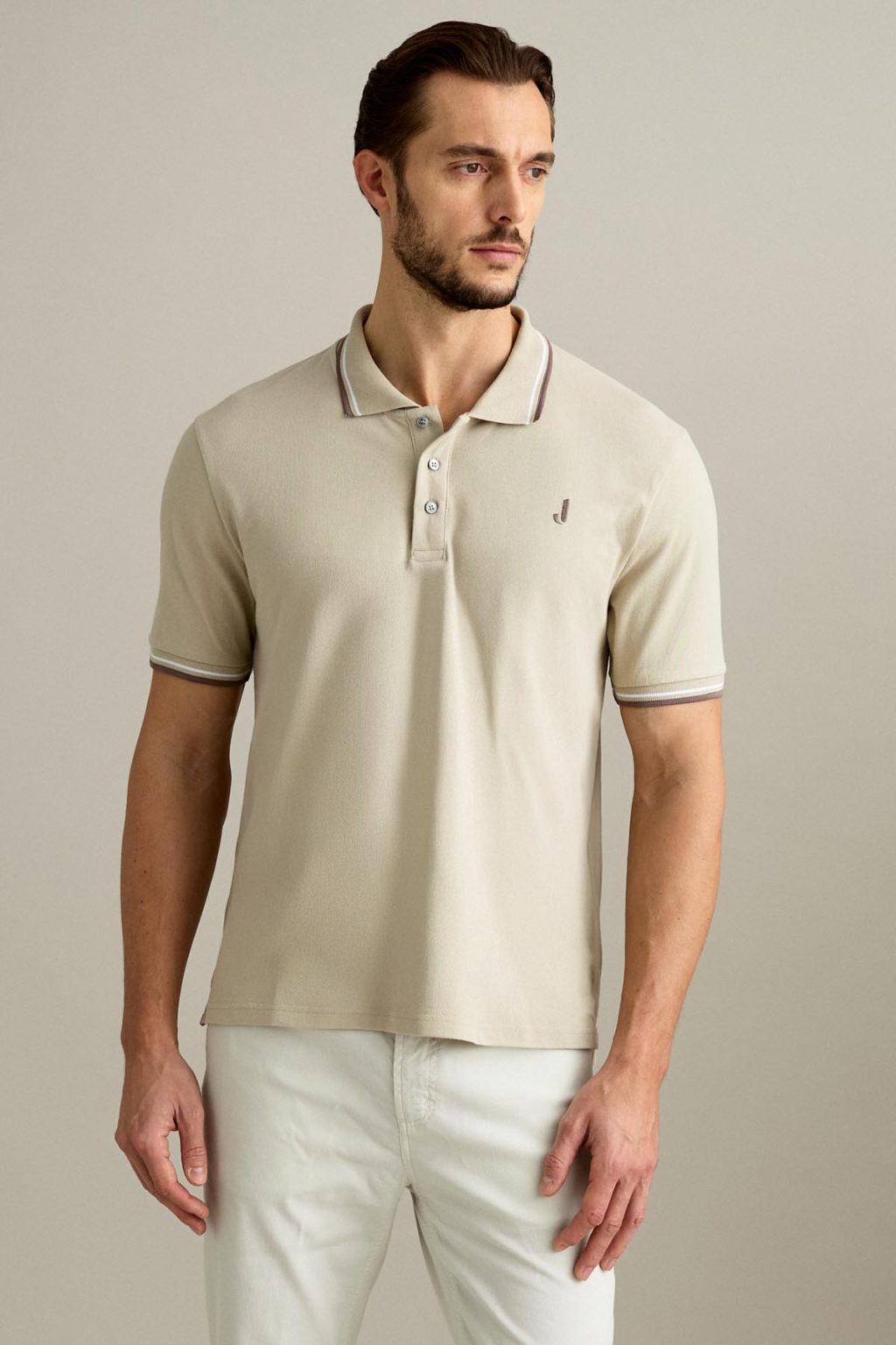 POLO - MANICA CORTA - PIQUET BEIGE CHIARO