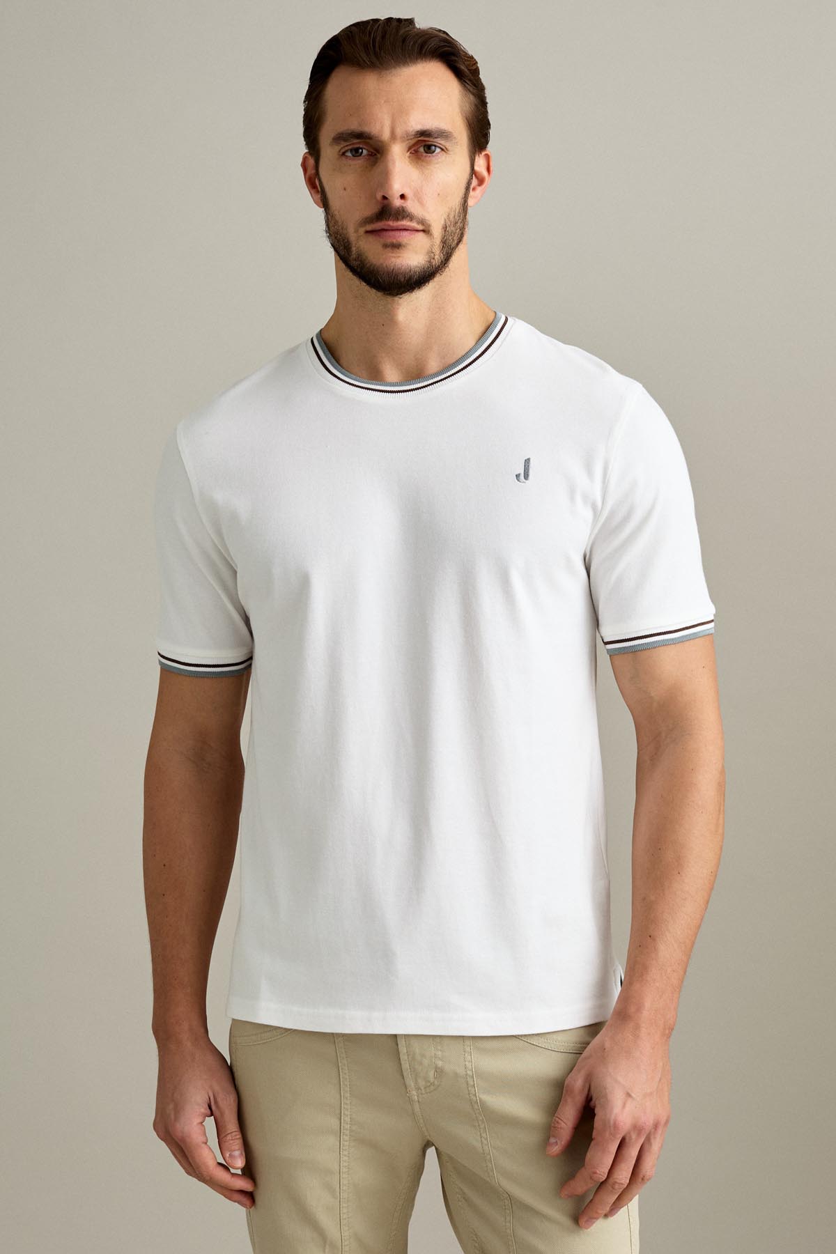 T-SHIRT - MANICA CORTA - PIQUET BIANCO LANA