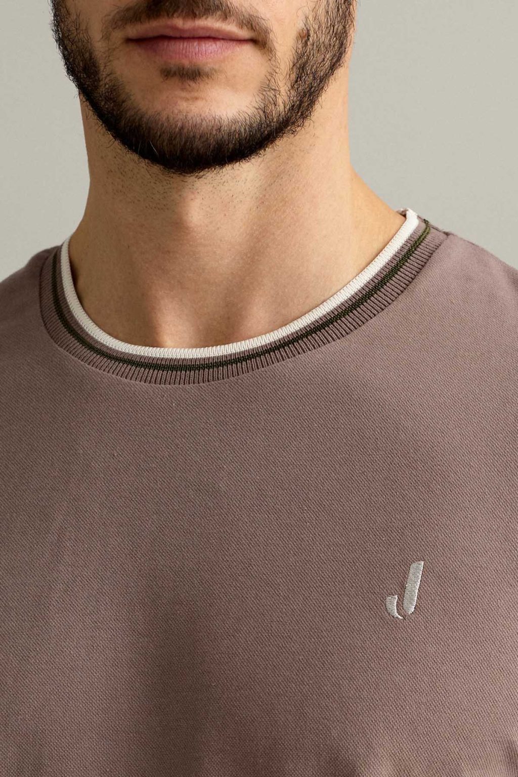 T-SHIRT - MANICA CORTA - PIQUET MARRONE CIOCCOLATO