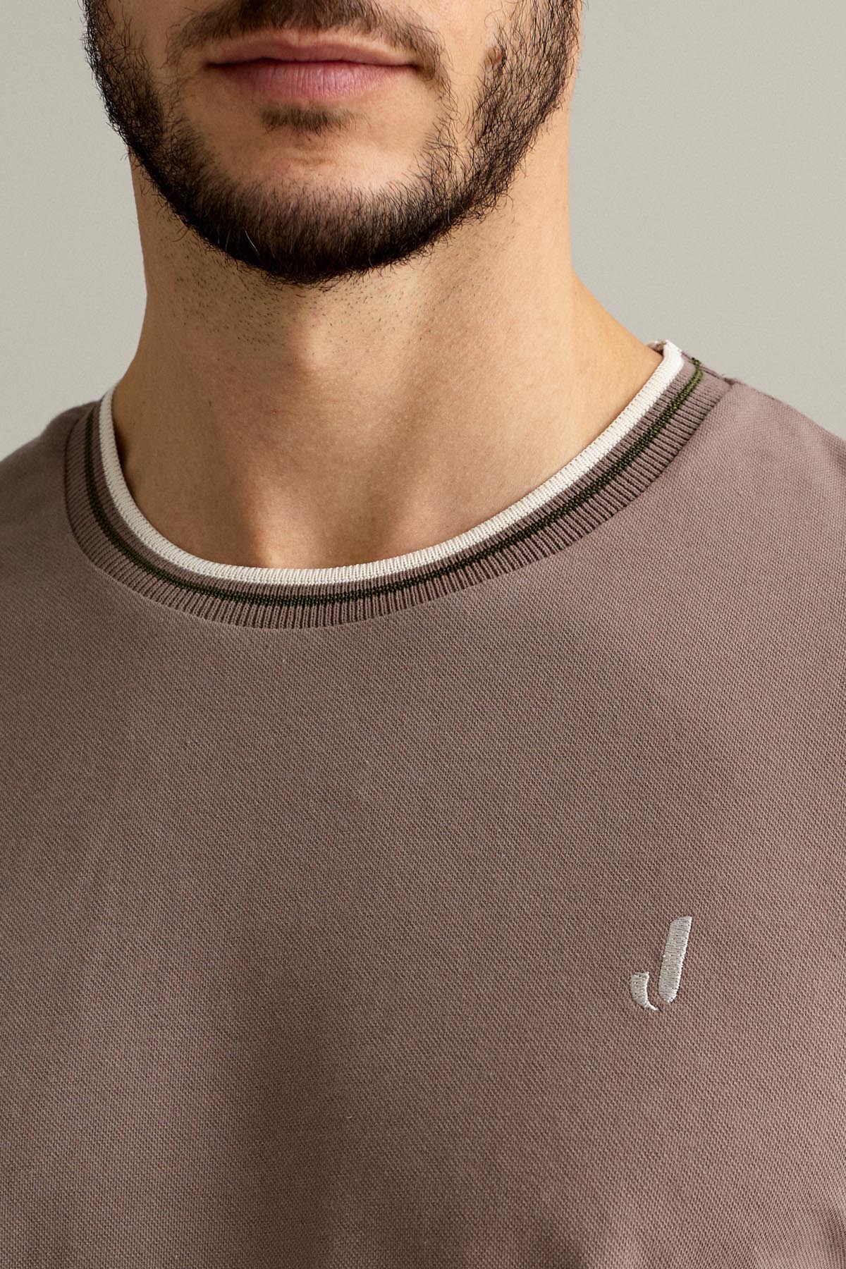 T-SHIRT - MANICA CORTA - PIQUET MARRONE CIOCCOLATO