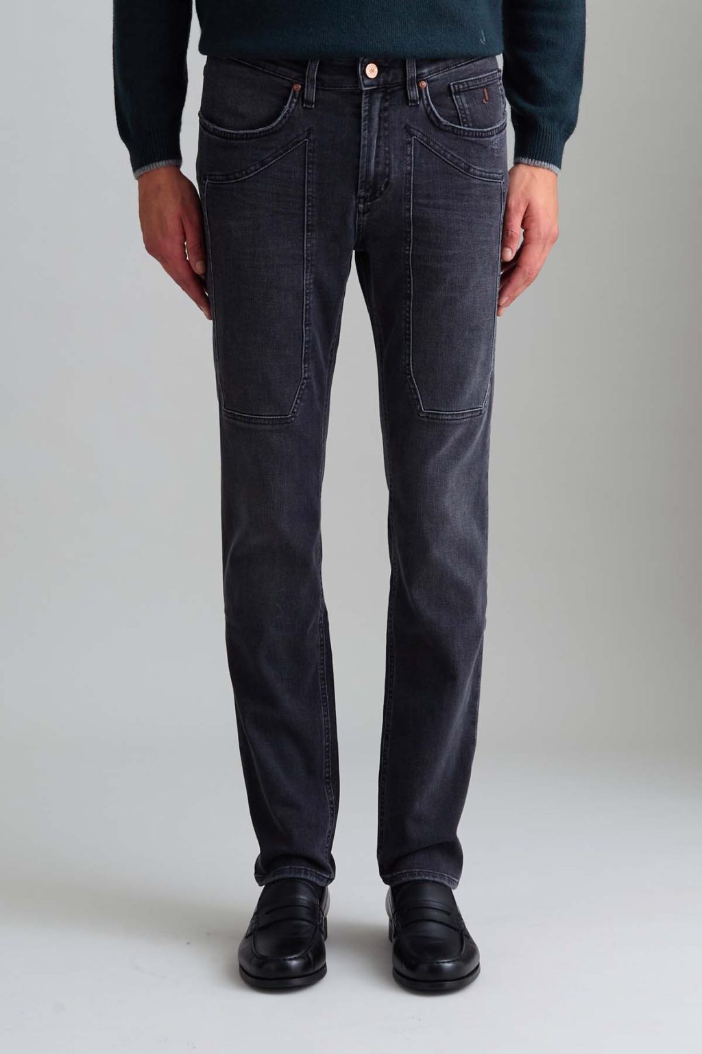 JEANS – JOHN – TOPPA DENIM SLIM FIT NERO MEDIO