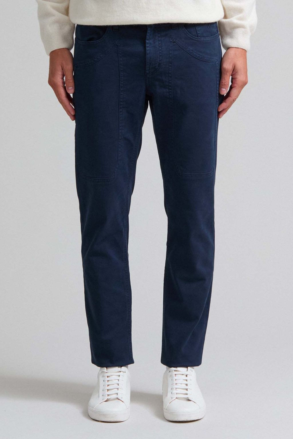 PANTALONE - JOHN - TOPPA COTONE SLIM FIT BLU