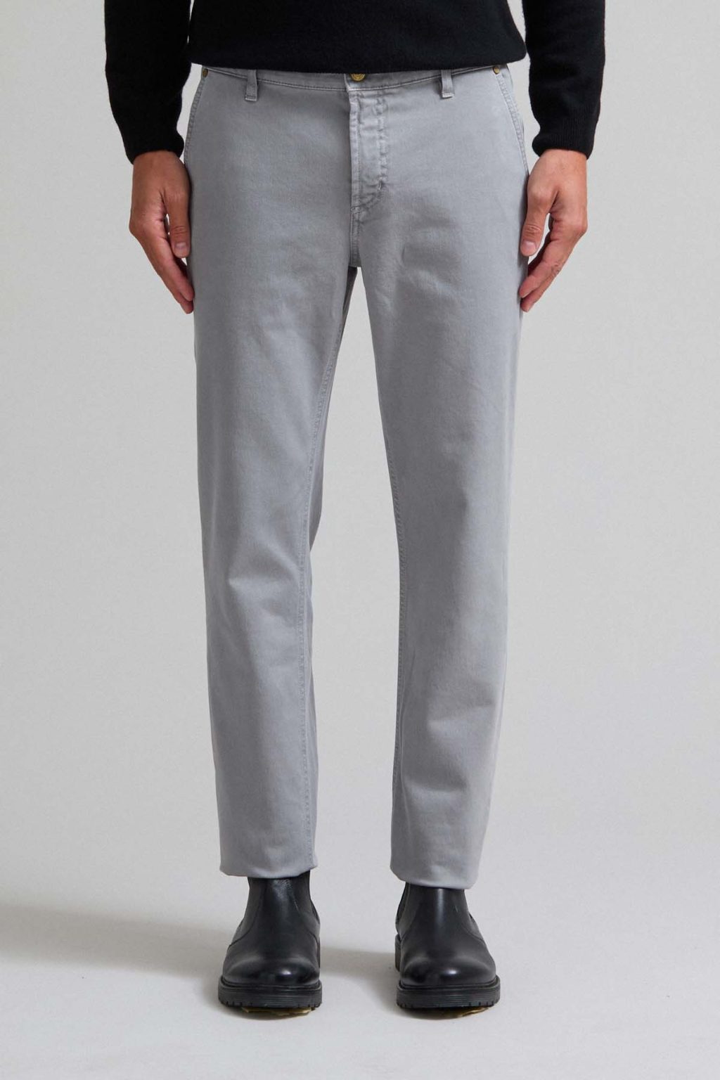 PANTALONE - JULIUS - COTONE SLIM FIT GRIGIO