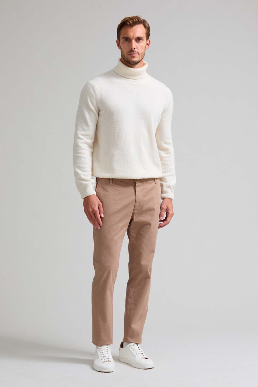 PANTALONE - JACK - CHINO COTONE SLIM FIT BEIGE SCURO