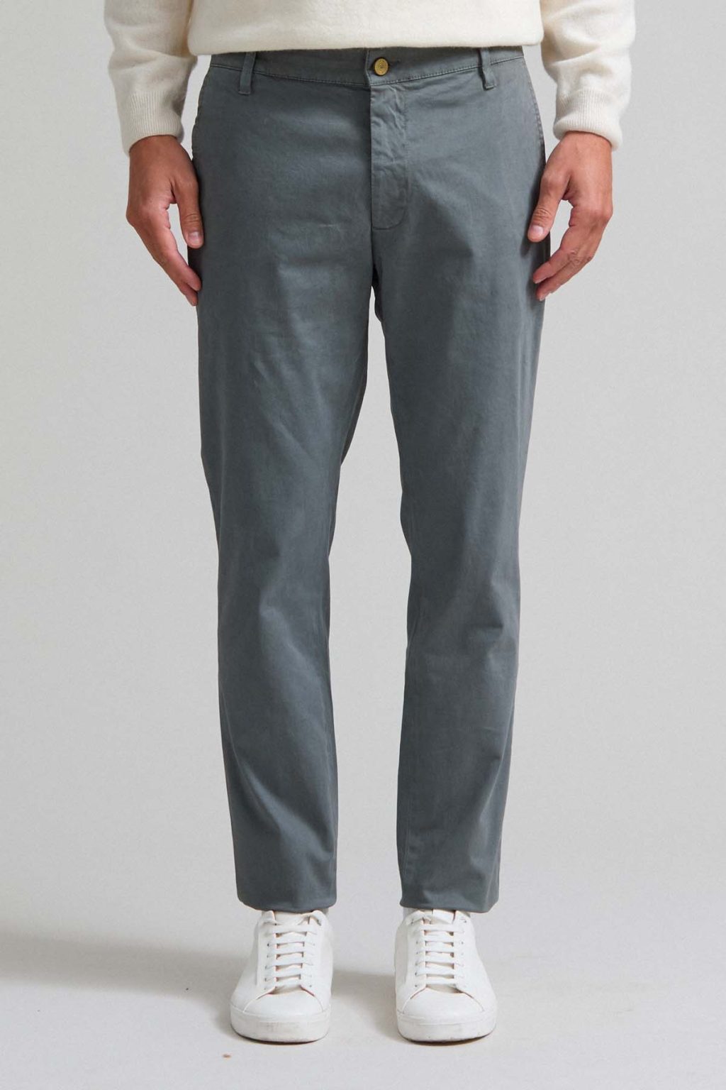 PANATLONE - JACK - CHINO COTONE SLIM FIT ANTRACITE