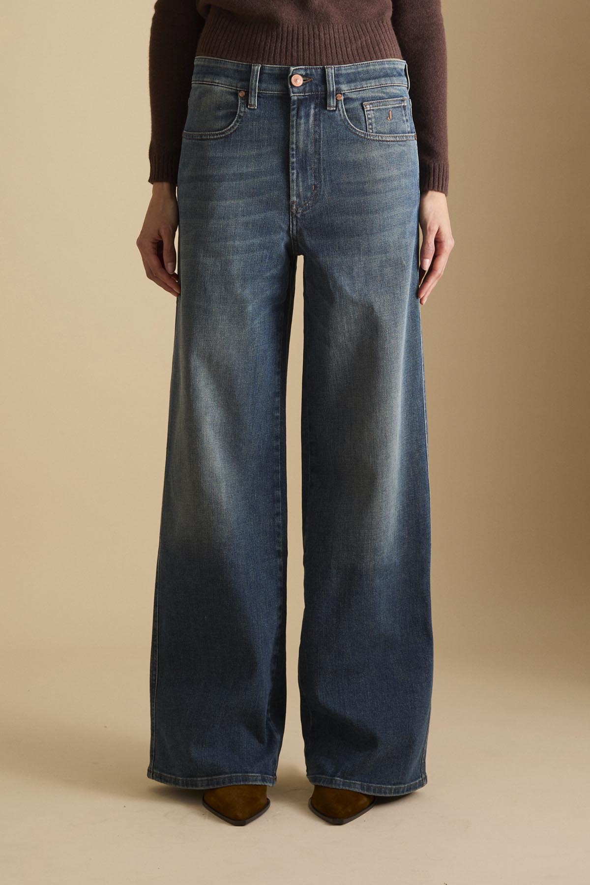 Pantalone JACKY - Denim Palazzo Fit