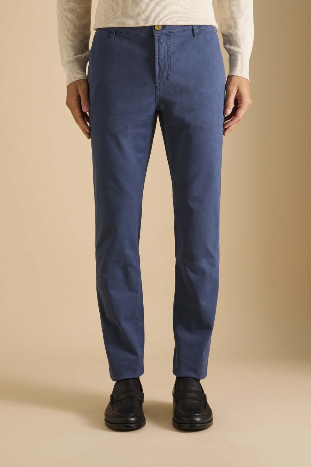 PANTALONE - JULIUS - CHINO COTONE SLIM FIT AZZURRO SCURO