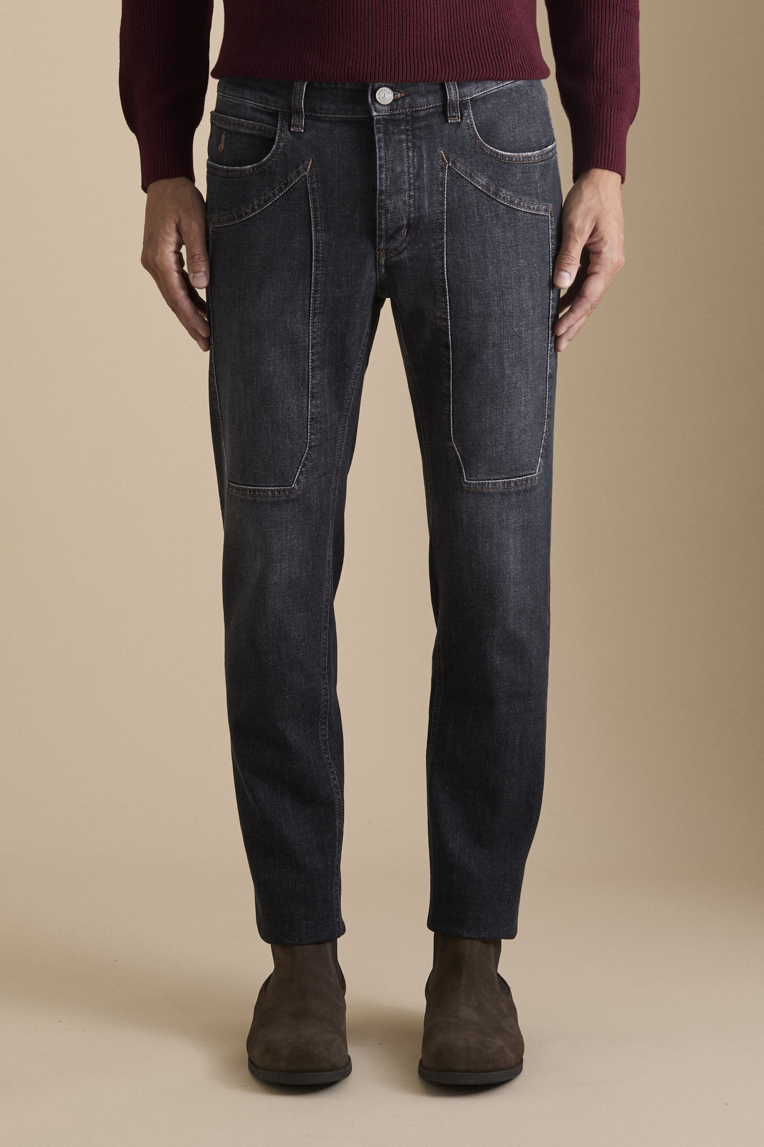 Pantalone JAX – 5 Tasche Toppa Slim Fit