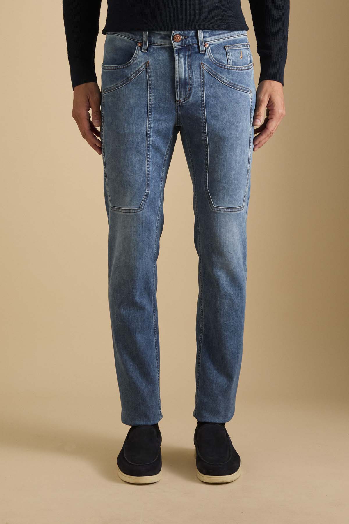 Pantalone JOHN - 5 Tasche Toppa Slim Fit