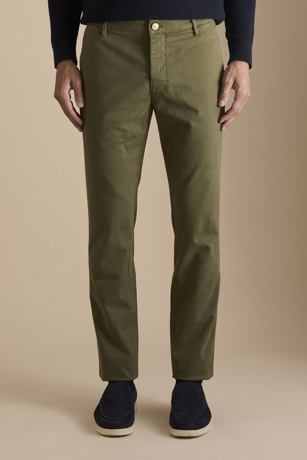 PANTALONE - JACK - CHINO COTONE SLIM FIT VERDE