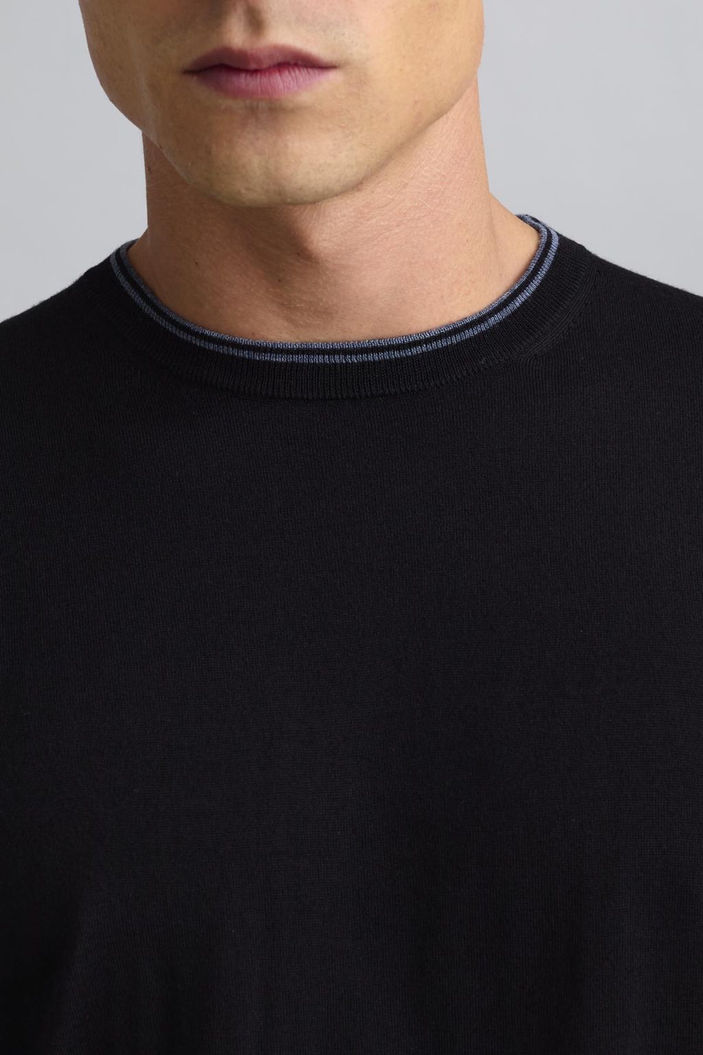 MAGLIONE - GIROCOLLO - LANA NERO