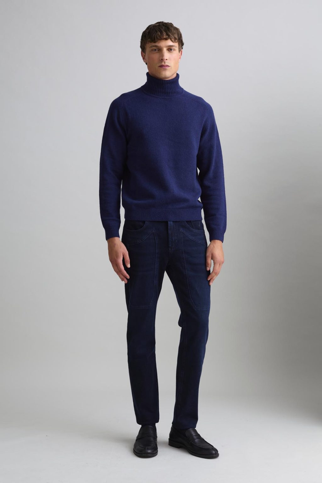 MAGLIONE - DOLCEVITA - LANA BLU SCURO