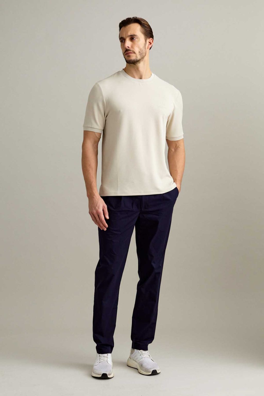 T-SHIRT- J18 - MANICA CORTA - PIQUET TECNICO BEIGE CHIARO