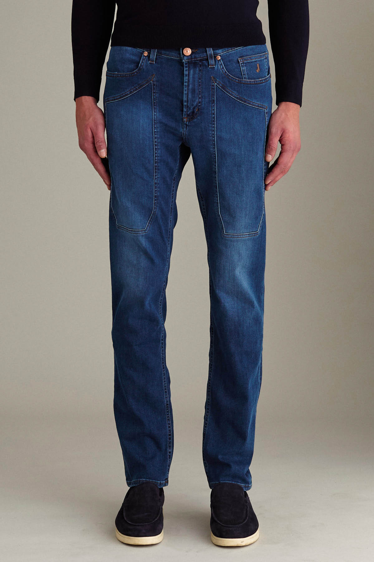 Pantalone JOHN - 5 Tasche Toppa Slim Fit