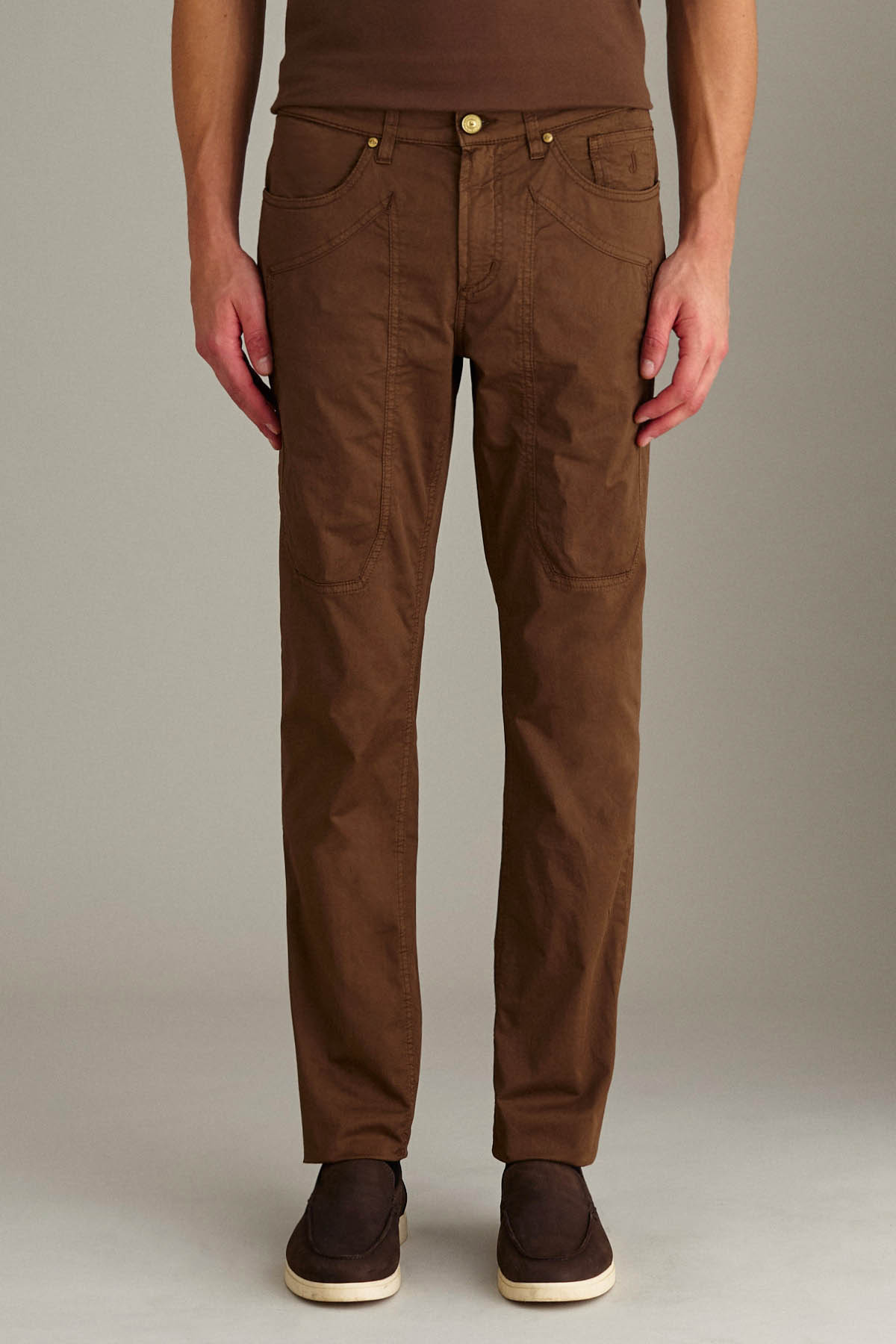 Pantalone JOHN – 5 Tasche Toppa Slim Fit