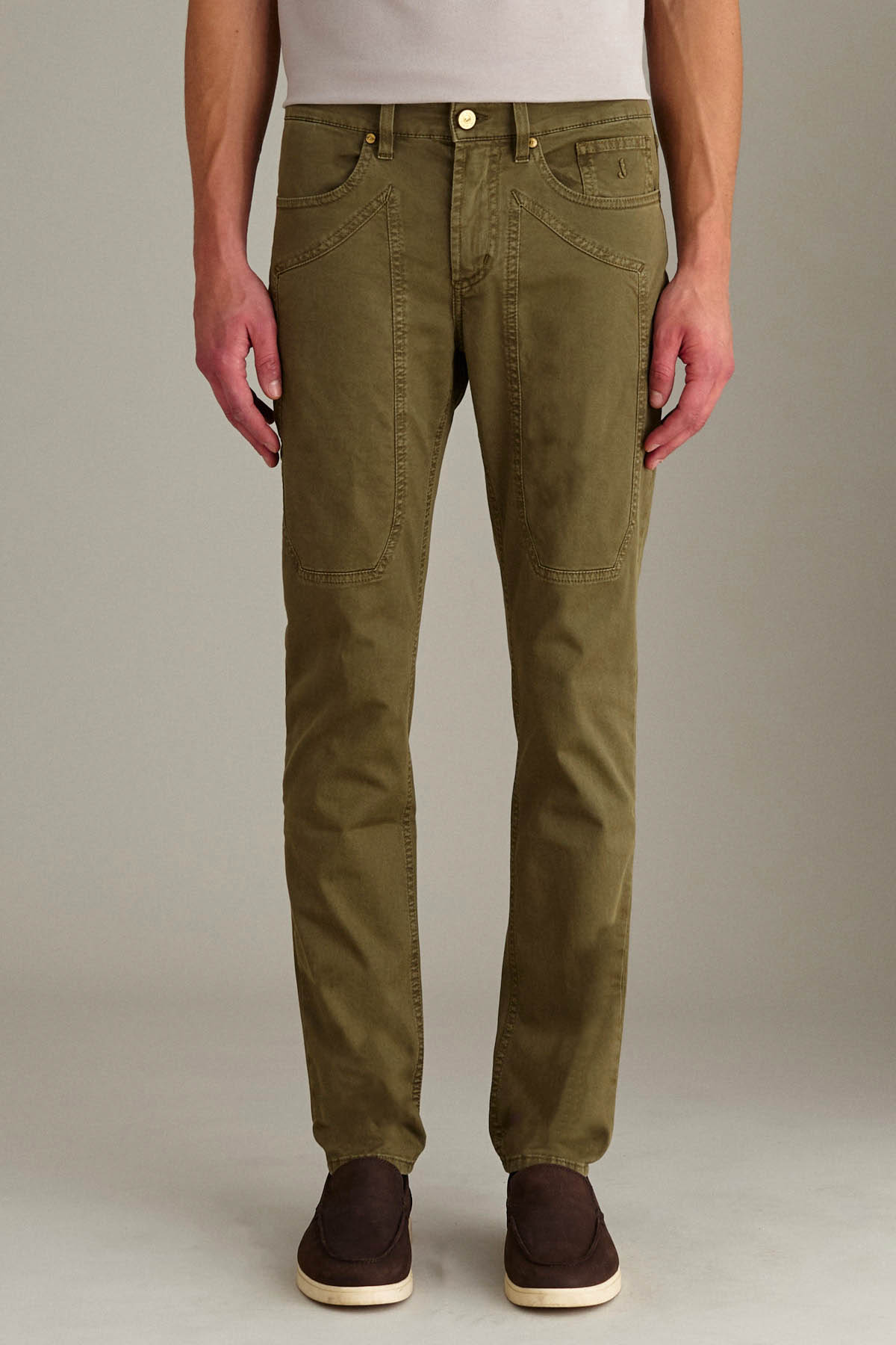 Pantalone JOHN – 5 Tasche Toppa Slim Fit