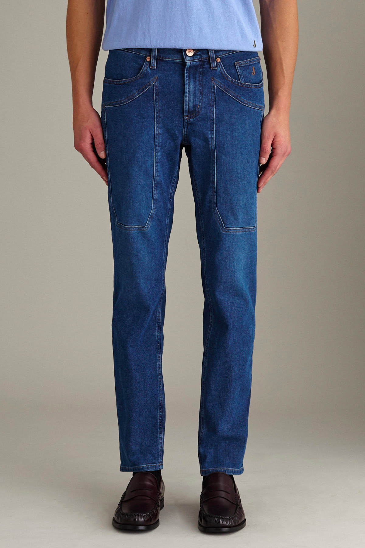 Pantalone JOHN – 5 Tasche Toppa Slim Fit