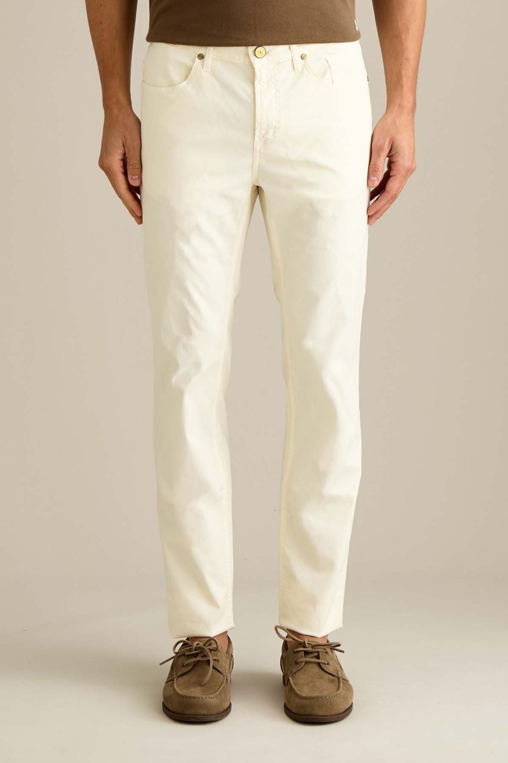 PANTALONE - JORDAN - COTONE SLIM FIT BIANCO NEVE