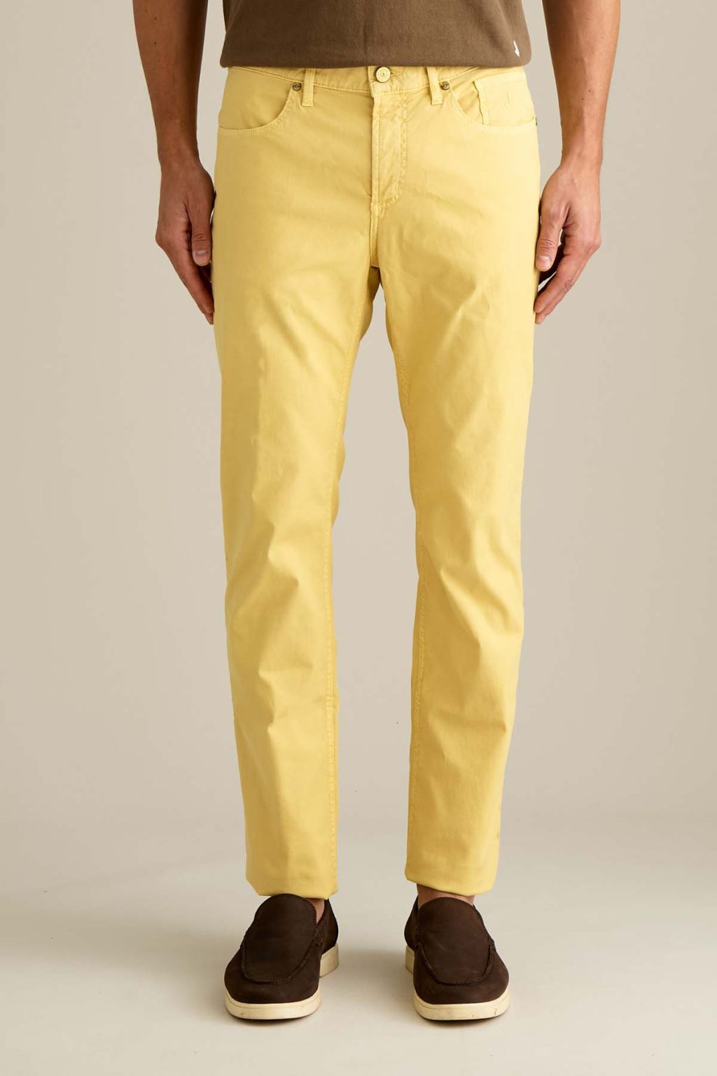 PANTALONE - JORDAN - COTONE SLIM FIT GIALLO CHIARO