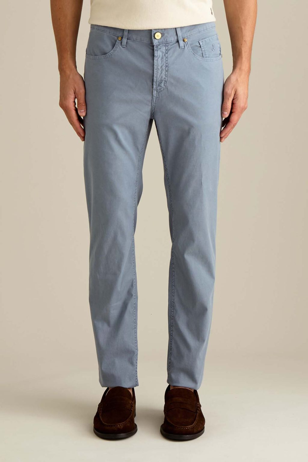 PANTALONE - JORDAN - COTONE SLIM FIT BLU MEDIO