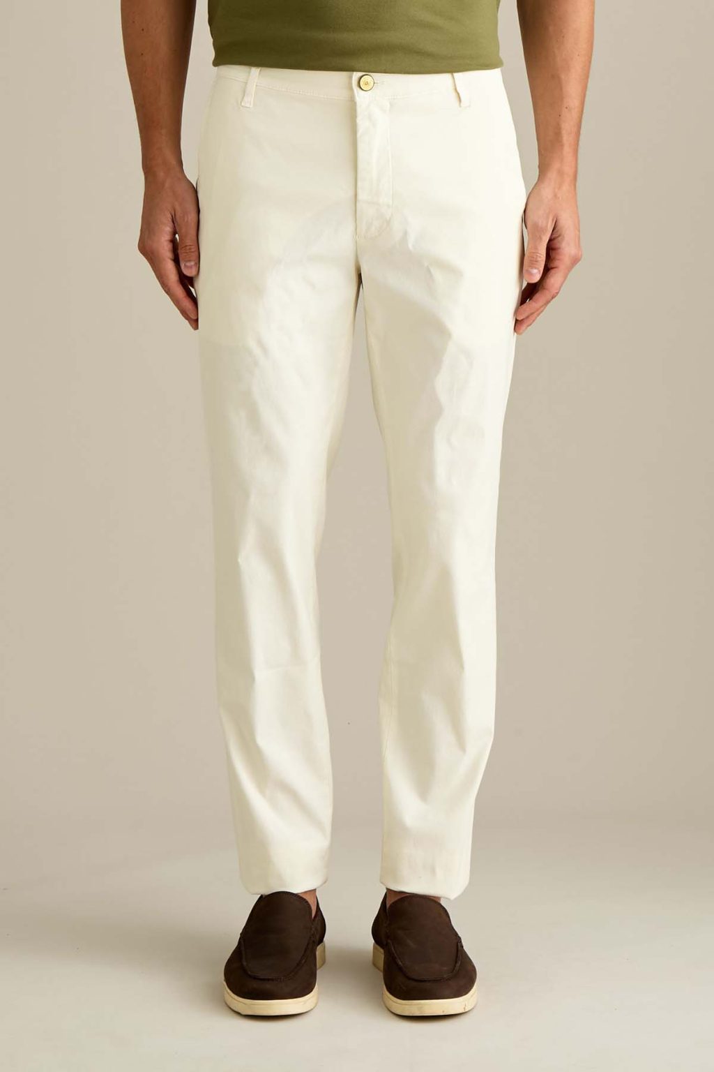 PANTALONE - JACK - CHINO COTONE SLIM FIT BIANCO NEVE